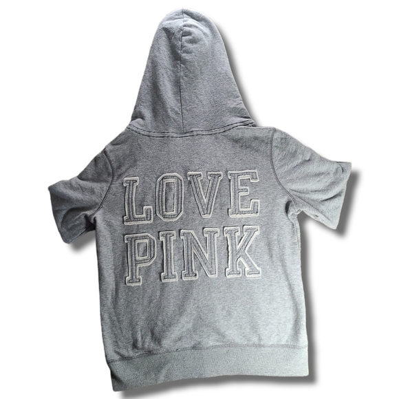 𝅺VS PINK Grey White Full-Zip Hoodie - Picture 3 of 3